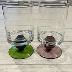 Marquis By Waterford Rotundo Set of 2 Multicolored 16oz Ball Stemmed Glasses