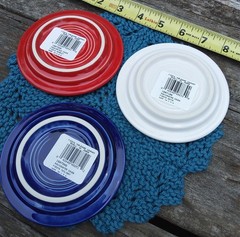 Fiestaware Shot Glass & Coaster Set, Red White Blue USA Patriotic Fiesta