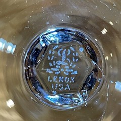 Vintage Estate Lenox Castle Garden Etched Wine Glass