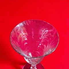 Cambridge Clear Crystal Wine Goblet in the Caprice Pattern Original Tag