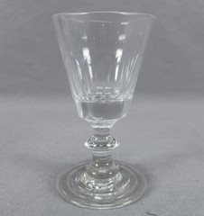 Pittsburgh New England Hand Blown Panel Cut Flint Glass Wine Circa 1830s