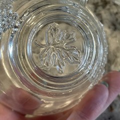 Vintage Clear Glass Punch Glasses Harvest Grape Pattern Set Of 12
