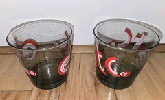LOT OF 2 Federal Glass Barware Highball Etc. Drink Party Glasses Vintage Retro