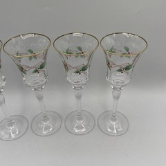 Mikasa Ribbon Holly Wine Glasses – Set Of 4 – 8.75″ Tall
