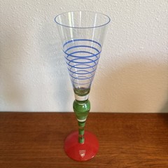 Orrefors Sweden «Clown» Champagne Flutes by Anne Nilsson – 5 – Signed – 1992