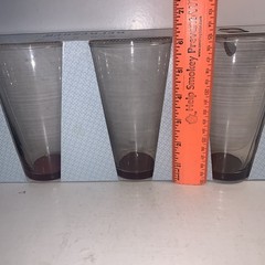 NEW Set of 4 Anchor Hocking 17oz Drinking Glasses in Original Box color bottoms
