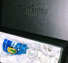 Rare WATERFORD Mixology SAPPHIRE Crystal BOTTLE STOPPER NEW MINT NIB Free Ship