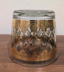 Vintage CULVER Valencia 22K Gold & Green Diamond Ice Bucket MCM
