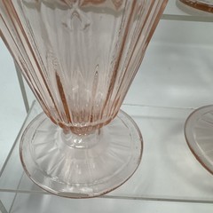 Anchor Hocking Mayfair Pink Open Rose Set of 4 ICED TEA GLASSES 6.75 in. 15 oz.