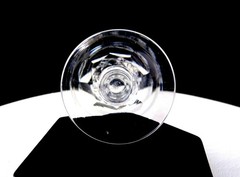 Val St Lambert Cut Crystal Vignes Grapes Leaves 4Pc 4oz 4 1/4″ Wine Glasses 1950