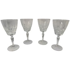 Vintage Set of 4 Cherbourg 24% French Lead Crystal Unit No. 5 Cordial Glasses