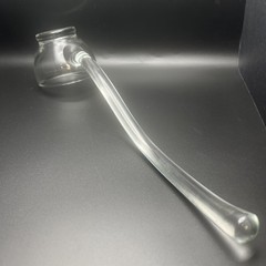 Punch Ladle Flat Bottom Footed Cup VINTAGE Punch Server 13” Glass Handle Dipper