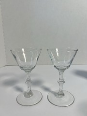 LIBBEY GLASS Vintage 4 oz Bell Bowl Cordial Liquor STEMS Crystal 5 1/4” H