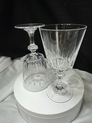 2 VTG Princess House Esprit Water Glasses #750 Crystal Glasses 24% Fine Cut