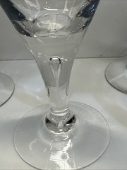 5 Scruf By Stockholm Sweden Wine Goblets Teardrop Stem Clear Cocktail 7” Inches