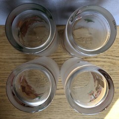4 Vtg Culver 22K Gold High Ball Glasses Christmas “Yule” Bears W/Box – Festive