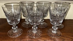 6 Renaissance By Seneca 8 oz Crystal Water Goblets 6″ EUC