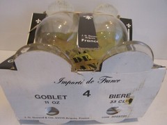 J.G. Durand NOBLESSE Set of 4 LUMINARC 11 oz Stemware Goblets ARQUES,FRANCE 33CL