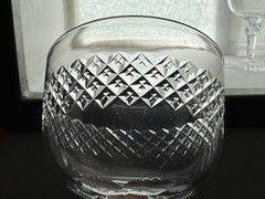 Dorflinger Diamond Border Pattern Wine Glass (es) American Brilliant Cut Glass
