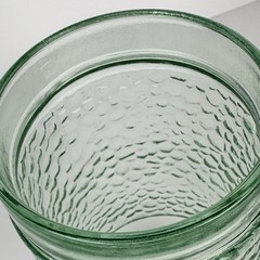 Vintage Libbey Chateau Green Tint Glass Tumblers Set of 4 Textured MCM
