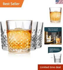 Versatile 12 Oz Old Fashioned Glass Set – Perfect for Cocktails and Spirits