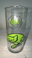 4 Vintage LIBBEY PRECIDIO 8oz Juice Glasses Cat Antics MCM Mid-Modern Decor NEW