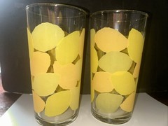 2 VTG Libbey Lemon Yellow Glass Tumblers Large 16oz Iced Tea 6.5″ MCM EUC A+