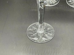 Set of 7 High Quality Cut Crystal Wine Stems Glasses