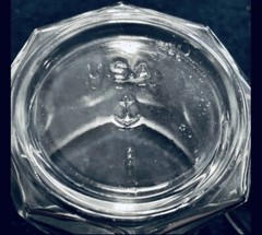 2 Vintage Anchor Hocking Octagon Tumblers 3 3/4″ Clear Bistro Pressed Glass