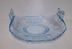 Fostoria JUNE (AZURE BLUE) Bon Bon with Bow Handles NICE More Items Here