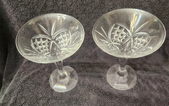 DUBLIN BY GODINGER SHANNON COLLECTION CRYSTAL MARTINI GLASSES. Set Of 2