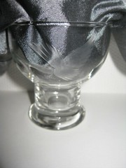 Set of 6 Vintage Hollow Stem Etched Crystal Whiskey Glasses 4 oz. Duck Cattails