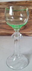 Vintage Gullaskruf Swedish Handmade Dessert Wine Uranium Glass