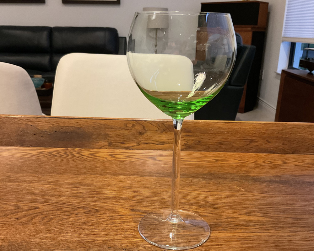 Lenox Tuscany Green Balloon Wine Glass Crystal Stemware