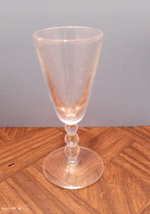 Libbey Glass Knob Hill Set of 4 Whiskey Sour Clear Blown Glass Bubble Stem