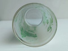VTG 1950s Hazel-Atlas Glass Tumbler Green Minnesota approx. 5″ tall Great Cond
