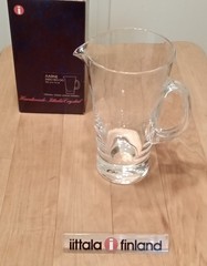 Ittala Finland AARNE 40 oz 9″ Pitcher by Göran Hongell 1948 NEW in original box