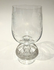 Bohemia Crystal Etched Cascade Vintage Replacement Wine Glass Goblet Ball Stem