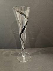 LSA International Black Swirl Replacement Champagne Flute Glass