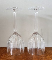 2 Waterford Crystal Marquis Omega 8.5″ Tall Wine Goblets Glasses Vintage