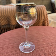 Claudia gold-platinum water Wine glass Crystalex