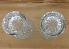 Vintage Set of 5 Anchor Hocking Wexford Diamond cut lowball and highball glasses