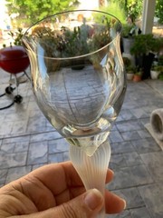 Mikasa Crystal Sea Mist Clear Lot of 2 Wine Glasses 9 1/4 in. pair