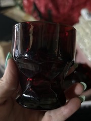 5 Red Glass Tumbler Glass Cup Drinking Glassware