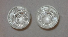 Set 2 VTG LIBBEY Glassware ETCHED SHOT GLASSES 2 1/2″ XLNT! Dbl Rectangles