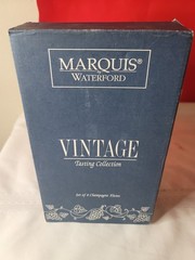 Waterford Marquis Champagne Flutes Vintage Tasting Collection 4 Set W/Orig Box