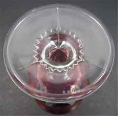Tiffin Kings Crown Ruby Stained Cordial Goblet 3.875 tall x 2.25 inches diameter