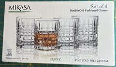 Mikasa “Kerry” Set of 4 Crystal Double Old Fashioned, 10 Ounce, New In Box