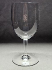 Signed Baccarat Crystal Tall Water Goblet With Hexagonal Cut Stem 6 3/4″ #5