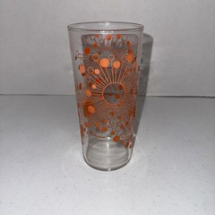 Vintage MCM Swanky Swig Glass ATOMIC STARBUSRT Signed Designer D Campbell 1950’s